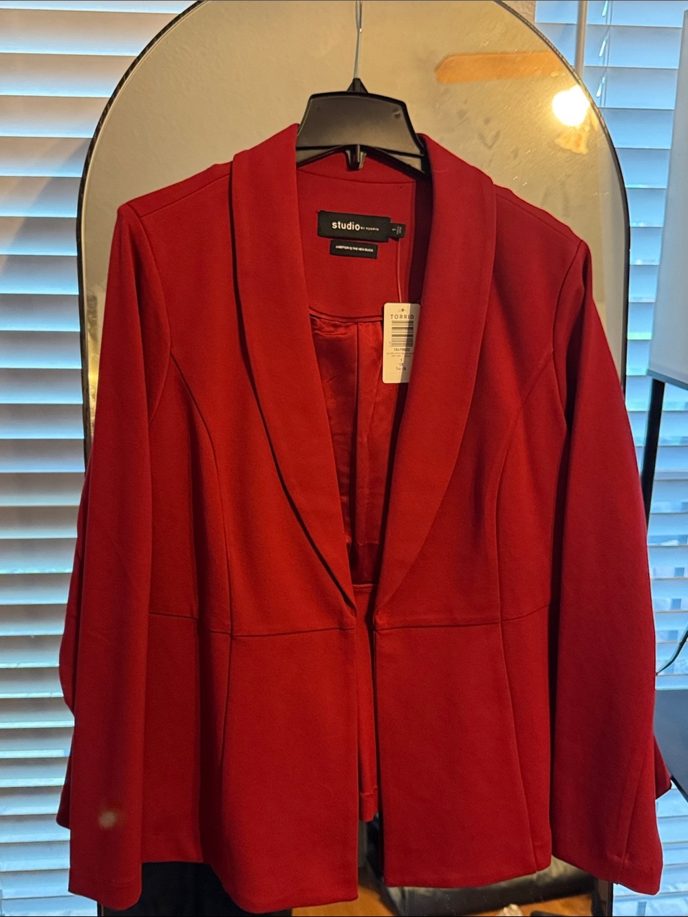 torrid Red Shawl Collar Blazer Jacket